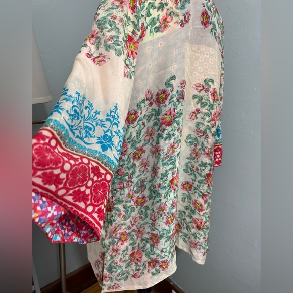 Johnny Was Reversible Onyx Kimono In Multi Print Rare Piece - Picture 6 of 14